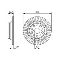 BOSCH 0 986 479 T06 Bremsscheibe