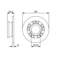 BOSCH 0 986 479 A50 Bremsscheibe