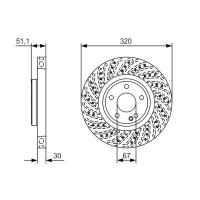 BOSCH 0 986 479 A60 Bremsscheibe