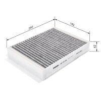 BOSCH 1 987 432 536 Filter, Innenraumluft