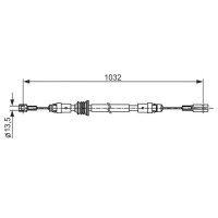 BOSCH 1 987 482 548 Seilzug, Feststellbremse