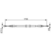BOSCH 1 987 482 549 Seilzug, Feststellbremse