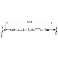 BOSCH 1 987 482 550 Seilzug, Feststellbremse