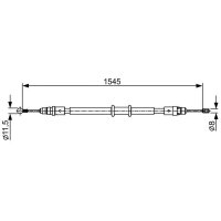 BOSCH 1 987 482 551 Seilzug, Feststellbremse