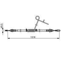 BOSCH 1 987 482 559 Seilzug, Feststellbremse