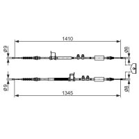 BOSCH 1 987 482 560 Seilzug, Feststellbremse