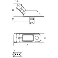 BOSCH 0 261 230 216 Sensor, Saugrohrdruck