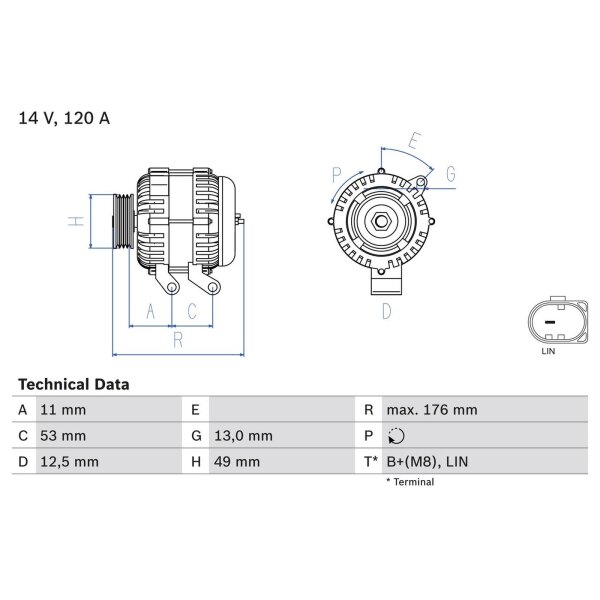 BOSCH 0 986 082 220 Generator