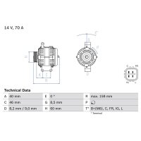 BOSCH 0 986 082 800 Generator