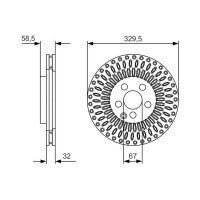 BOSCH 0 986 479 D13 Bremsscheibe
