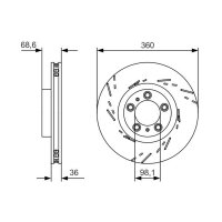 BOSCH 0 986 479 D22 Bremsscheibe