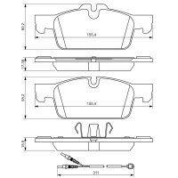 BOSCH 0 986 494 527 Bremsbelagsatz, Scheibenbremse