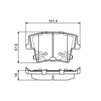 BOSCH 0 986 494 678 Bremsbelagsatz, Scheibenbremse