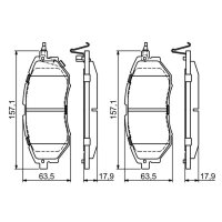 BOSCH 0 986 494 679 Bremsbelagsatz, Scheibenbremse