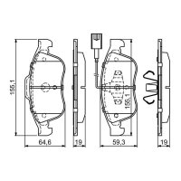 BOSCH 0 986 494 680 Bremsbelagsatz, Scheibenbremse