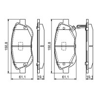 BOSCH 0 986 494 682 Bremsbelagsatz, Scheibenbremse