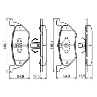 BOSCH 0 986 494 683 Bremsbelagsatz, Scheibenbremse