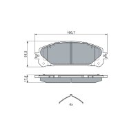 BOSCH 0 986 494 686 Bremsbelagsatz, Scheibenbremse