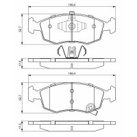 BOSCH 0 986 494 687 Bremsbelagsatz, Scheibenbremse