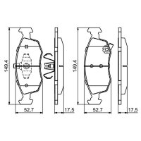 BOSCH 0 986 494 687 Bremsbelagsatz, Scheibenbremse