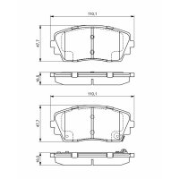 BOSCH 0 986 494 688 Bremsbelagsatz, Scheibenbremse