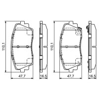 BOSCH 0 986 494 688 Bremsbelagsatz, Scheibenbremse