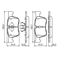 BOSCH 0 986 494 689 Bremsbelagsatz, Scheibenbremse