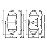 BOSCH 0 986 494 690 Bremsbelagsatz, Scheibenbremse