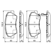 BOSCH 0 986 494 691 Bremsbelagsatz, Scheibenbremse