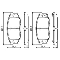 BOSCH 0 986 494 692 Bremsbelagsatz, Scheibenbremse