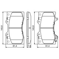 BOSCH 0 986 494 693 Bremsbelagsatz, Scheibenbremse