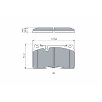 BOSCH 0 986 494 694 Bremsbelagsatz, Scheibenbremse
