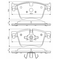 BOSCH 0 986 494 696 Bremsbelagsatz, Scheibenbremse