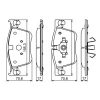 BOSCH 0 986 494 696 Bremsbelagsatz, Scheibenbremse