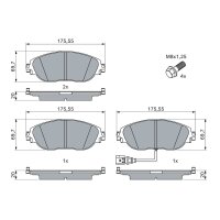 BOSCH 0 986 494 704 Bremsbelagsatz, Scheibenbremse