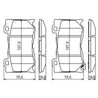 BOSCH 0 986 494 707 Bremsbelagsatz, Scheibenbremse