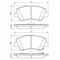 BOSCH 0 986 494 712 Bremsbelagsatz, Scheibenbremse