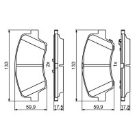 BOSCH 0 986 494 712 Bremsbelagsatz, Scheibenbremse