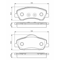 BOSCH 0 986 494 713 Bremsbelagsatz, Scheibenbremse