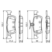 BOSCH 0 986 494 715 Bremsbelagsatz, Scheibenbremse