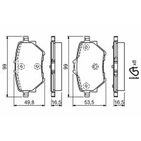BOSCH 0 986 494 716 Bremsbelagsatz, Scheibenbremse
