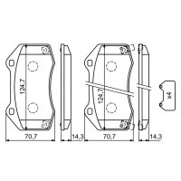 BOSCH 0 986 494 718 Bremsbelagsatz, Scheibenbremse