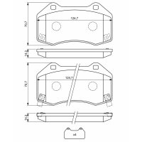 BOSCH 0 986 494 718 Bremsbelagsatz, Scheibenbremse