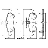 BOSCH 0 986 494 719 Bremsbelagsatz, Scheibenbremse