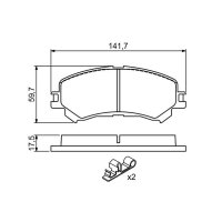 BOSCH 0 986 494 720 Bremsbelagsatz, Scheibenbremse