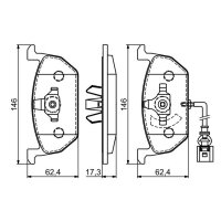 BOSCH 0 986 494 721 Bremsbelagsatz, Scheibenbremse