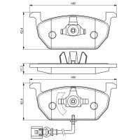 BOSCH 0 986 494 721 Bremsbelagsatz, Scheibenbremse