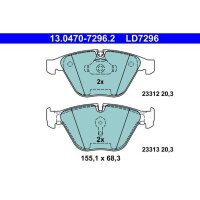 ATE 13.0470-7296.2 Bremsbelagsatz, Scheibenbremse