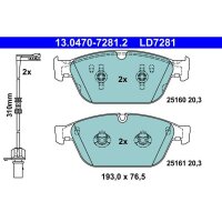 ATE 13.0470-7281.2 Bremsbelagsatz, Scheibenbremse