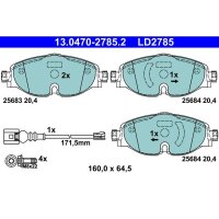 ATE 13.0470-2785.2 Bremsbelagsatz, Scheibenbremse